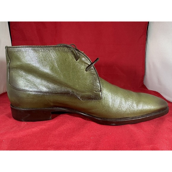 BERLUTI Leather Ankle Chukka Boots UK 11 US 12 Green Patina - Picture 5 of 15